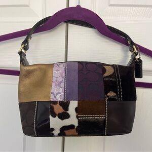 Vintage/Rare Coach Y2K patchwork small handbag